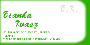 bianka kvasz business card